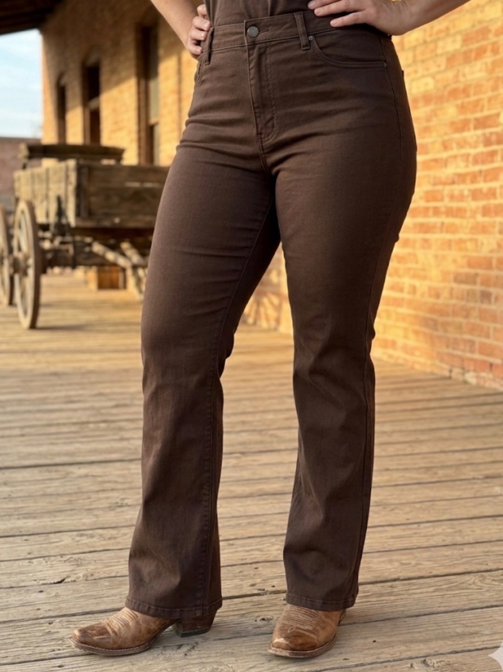 NYDJ Barbara Bootcut Jeans in‎ Chocolate Brown - Size 20WT